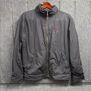Ralph Lauren Men's Black Windbreaker Jacket